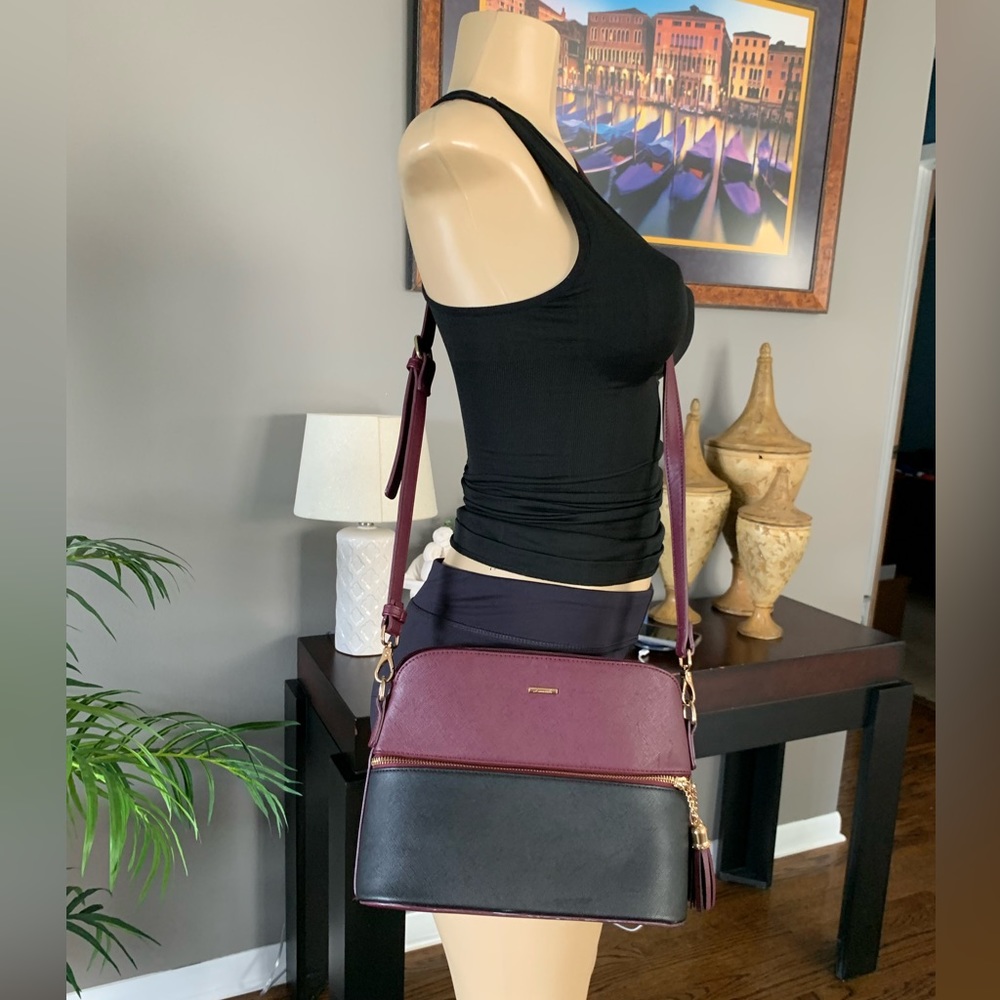 Lovevook Crossbody Purse Black And Burgundy